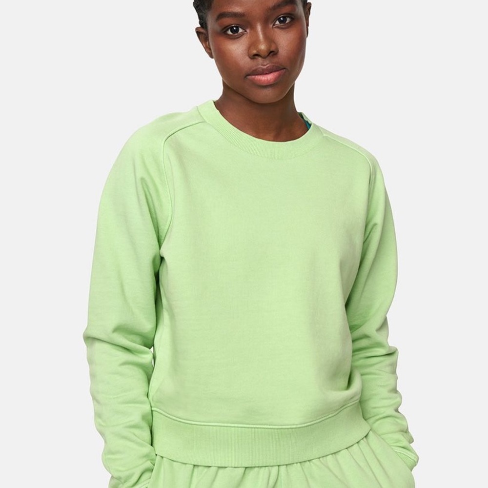 OUTDOOR VOICES Jade Terry Green Sweatshirt Pullover Top